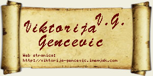 Viktorija Genčević vizit kartica